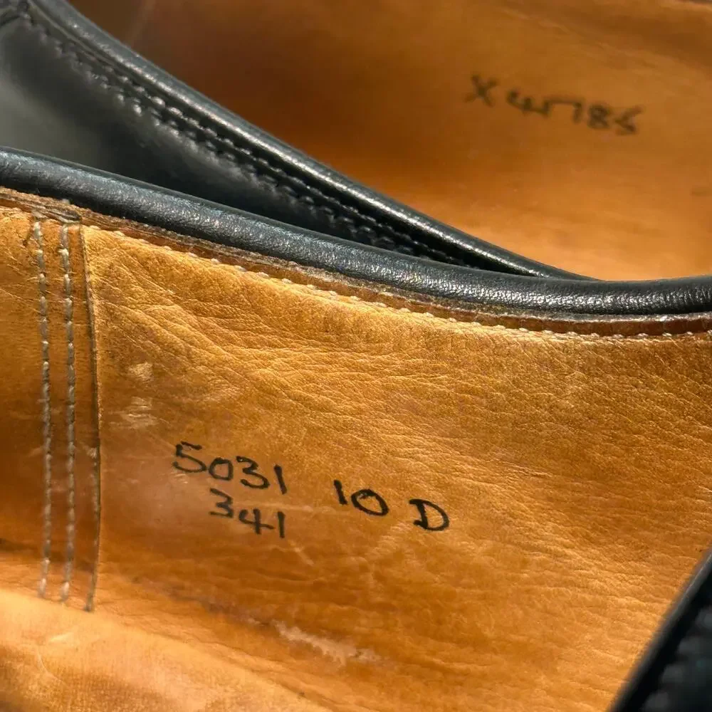 NEW HEELS Crockett & Jones Black Shell Cordovan Derby England UK 10 D US 11 C